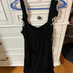 LOFT Black Dress with White Accents-NWOT
